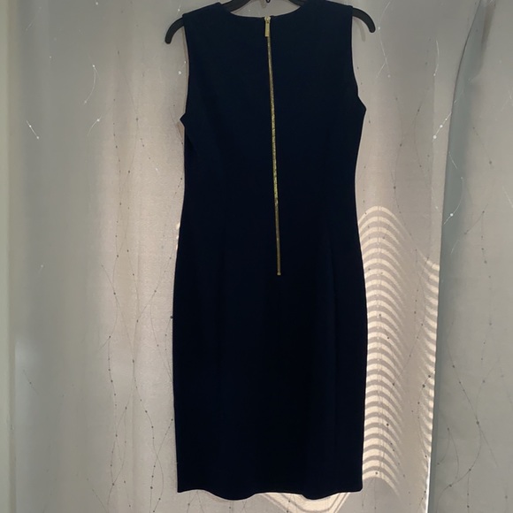 Calvin Klein Navy Blue Sheath Sleeveless Dress - Picture 3 of 3